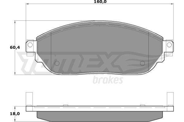 TOMEX BRAKES Комплект тормозных колодок, дисковый тормоз TX 17-04